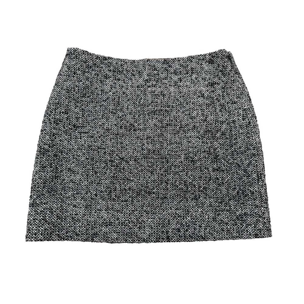J. Crew Grey Wool Blend Tweed Mini Skirt Preppy Academia Office Women's Size 2
